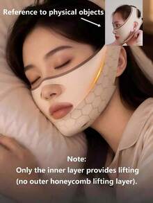 1pc Lifting Face Mask, V-Face Shaping Strap, 3D Contoured Fit, Comfortable For Sleep, Breathable And Non-Stuffy, High Elasticity Wrap, Soft Skin-Friendly Fabric, Adjustable Hook And Loop, Suitable For Various Face Shapes, Wearable For Home Binge-Watching, Wake Up With Defined Contour, Recommended Gift For Best Friends, Easy To Clean And Maintain, Elastic Adjustment, Portable Design - Multicolor - View 8