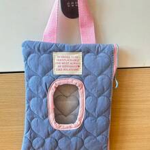 1 pieza Funda para caja de pañuelos de coche color macaron, bolsa colgante linda para toallitas húmedas de cochecito - Caja de pañuelos para macarrones (sin tapa) - Ver 8