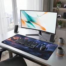 Black Cloud Pattern Gaming Mouse Pad, Non-Slip Rubber Desk Mat, Suitable For PC Laptop Office Home Use, Smooth Gliding Surface, Melancholy Abstract Art Decor, Back To School Supplies - B - View 10