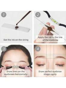 1pc Embroidered Eyebrow Ruler With Horizontal Design, Eyebrow Shaping Template, Symmetry Eyebrow Stencil Tool [For Personal Use, Beauty Salon], Makeup Accessories, Makeup Tools, Cheap Stuff, Gifts For Women, Christmas Gifts, Travel Essential - Multicolor - View 5