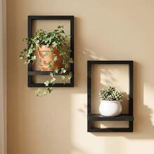 1/2pcs Wall-Mounted Floating Shelves, Solid Wood Room Decor, Rustic Wooden Shelves, Suitable For Bathroom, Living Room, Bedroom And Kitchen, Used For Storage, Book Display And Room Decoration - Multiple Styles - View 3