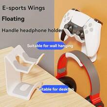 No-Drill Headphone Holder Game Controller Headphone 2-In-1 Wall Mount Rack Universal Over-Ear Headset Storage Hanging Rack - View 7