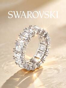SWAROVSKI 5572695 Crystal Pave Curved Wave Open Bangle Bracelet Birthday Gift For Girlfriend - Silver - View 5