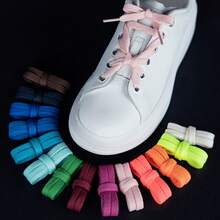 3 Pairs Solid Color Braided Shoelaces 8mm Wide Flat Woven Texture Shoestrings Multi-Color Options Same Color / Contrast Color Matching Sports Shoes Daily Replacement DIY - 3-pack-b610 Burgundy - View 4