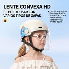 Casco infantil con diseño de unicornio, protección triple reforzada, uso todo el año, resistente a impactos, 4 colores disponibles - Champán - Ver 4