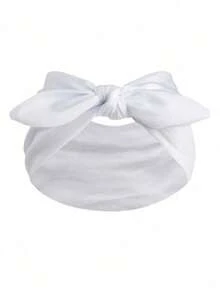 1pc/Set Women's Wide Rabbit Ear Headband, Soft Elastic Knotted Bow Headband, Solid Color Headband, Versatile Fashion Women's Hair Accessory - Multicolor - View 10