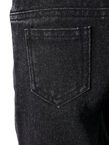 Baby Girl Fashion Denim Jeans, New Spring/Autumn Loose Casual Straight Leg Pants - Black - View 7
