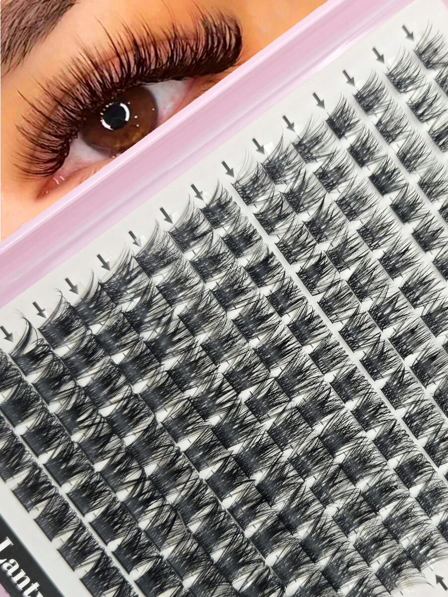 Natural Lashes D Curl Self Lashes Cluster Invisible Thin Band Eyelash ...