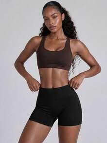 Seamless High Waisted Butt Lifting Workout Shorts For Women, Sports Summer - Multicolor - View 12
