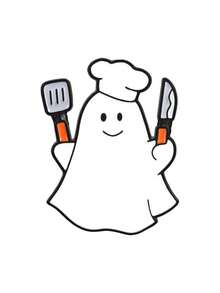 Cute Cartoon Ghost Enamel Pins, Funny Multi-Style Ghost Metal Brooch, Halloween Badge For Backpack Jacket Decor - Multicolor - View 15
