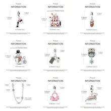 1Pc Winter Lifestyle Dangle Charm Collection Silver Color Enamel CZ Animal Fashion Daily Item Beads Charm For Bracelet Necklace Jewelry Making Gift - Silver - View 3