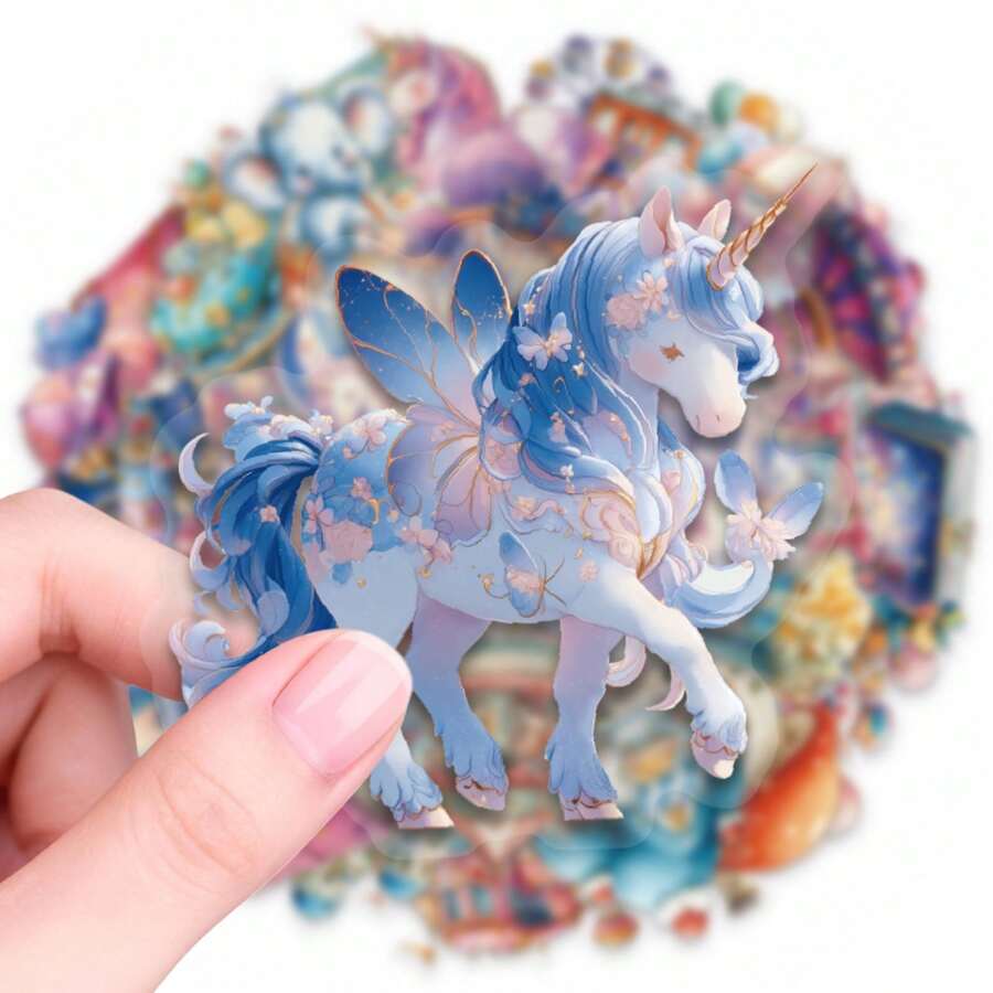 56pcs Dream Amusement Park Fairy Tale Graffiti PET Stickers, Perfect ...