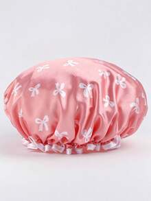 1pc Double-Layer Butterfly Printed Hair Cap, Elastic Shower Hair Cap, Suitable For Kitchen And Home Use, Home Bathroom Decoration, Deep Hair Care, Reusable Waterproof, Unisex, Long Hair Therapy Shower Cap, Essential For Travel, Sauna Cap - Multicolor - View 8