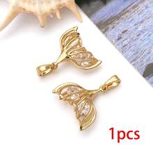 1pc 18K Gold Plated Marine Life Charms Mermaid Starfish Turtle Dolphin Shell Brass Pendants For DIY Handmade Jewelry Making Accessories - Gold - View 24