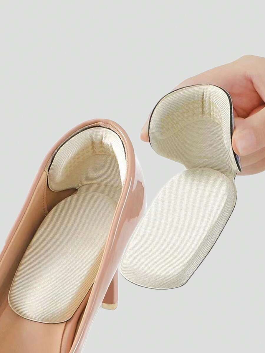 1/2 Pair Heel Pads, Suitable For Loose Shoes, Large Heel Pads, Unisex, Padded To Improve Shoe Fit And Comfort