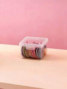 Portable Hair Accessory Storage Box, Desktop Organizer, Suitable For Storing Hair Clips, Hair Ties, Safety Pins, Erasers And Other Small Items. - Clear - View 10