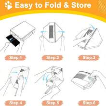 1pc Foldable Waterproof Fabric Cat Litter Box Portable Travel Cat Litter Carrier Bag For Outdoor Trips - Multicolor - View 4