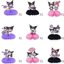 1pc/9pcs Cartoon Anime Honeycomb Desktop Decor, Decorated With Classic Cartoon Anime Character Patterns (Balloons Not Included). Exquisite Table Centerpiece Is An Ideal Choice For Fan Gatherings, Theme Parties, Suitable As Photography Props And Fan Collectibles. An Elegant Gift For Fans And Anime Enthusiasts - View 5