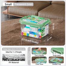 Medicine Storage Box, Large Capacity Multi-Layer Pill Organizer, Emergency First Aid Kit, Portable Medicine Box For Home, Dorm, Travel, College Students, Medicine Cabinet Organizer - Multicolor - View 13