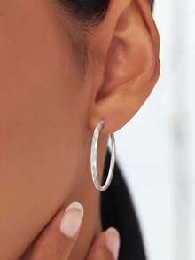 1 Pair Round Earrings, Women's Gift, Original Design, Charming Vintage Party Exquisite Jewelry - Big Hoop Earrings - View 5
