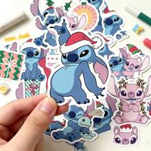 Lilo & Stitch 50pcs Cute Stitch Stickers, Full Of Childhood Charm, Perfect Gift For Anime Fans And Students' Handmade Decoration. Waterproof And Wear-Resistant, Suitable For Decorating Notebooks, Water Bottles, Luggage, Computer Cases, DIY Unique Style, Isn-Style DIY Planner, Waterproof Highly Attractive Stickers, Excellent Holiday Gift For Teenagers, Top Choice For DIY Crafts And Planner Decoration - Multicolor - View 6