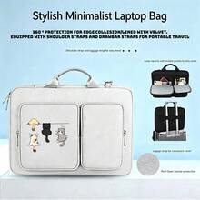 1pc Laptop Bag With 4 Climbing Cats Print, Handheld & Shoulder Bag, Adjustable & Detachable Strap, Comfortable & Simple, 2 Independent Front Pockets For Phone, Keys, Cards, Mouse And Other Small Items, Unisex, All Seasons, Suitable For Campus, Work, Commute And Office - Laptop Bag - View 1