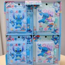 Disney Stitch Mini Notebook, 1 Card Includes Small Notebook + Matching Ballpoint Pen, Pen Attached To Notebook With Chain To Prevent Loss. Compact And Lightweight, Convenient For Carrying, Suitable For Quick Notes And Secret Messages. Available In Two Highly Attractive Cover Designs, Independently Blister Card Packaging. Perfect As Student Rewards, Birthday Gifts, Kindergarten Favors. - Multicolor - View 7
