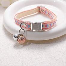 2pcs Pet Collar With Flower/Paw Print Pendant, Adjustable Dog Cat Holiday Gift - Multicolor - View 11