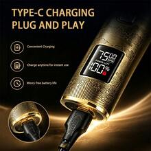 Kemei Men's Electric Shaver Foil Shaver Wireless USB Rechargeable Rotary Razor Beard Trimmer Wet And Dry Use Portable Travel Shaver Suitable For Beard Styling And Daily Trimming Men's Gift - Gold - View 8