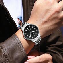 CRRJU Men Watch Fashion Waterproof Quartz Dial Stainless Steel Strap With Date Luminous Hands Wristatches For Male - Multicolor - View 5