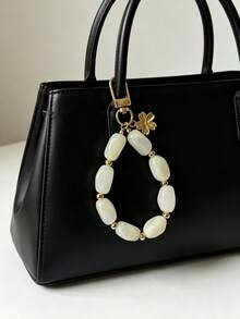 Acrylic Asymmetrical Beaded Keychain Vintage Style Bag Charm Premium Bag Accessory Car Keyring - Multicolor - View 4