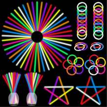 100PCS/50PCS Stik Cahaya dengan Konektor, 8 Warna, Stik Lampu Fluorescent Warna-warni untuk Permainan Lantai Luar Ruangan, Dansa Malam, Properti Konser, Hiburan Kreatif, Stik Cahaya Malam untuk Pertemuan Tahunan - MultiWarna - View 4