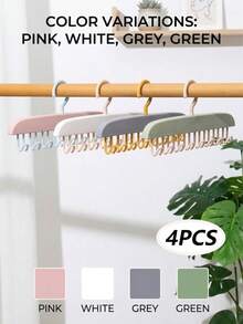 Dopamine Styleclothes Rack,Wavy Over-The-Door Hook Rack-A Multifunctional Hanger For Bras, Hats, Bags, And Accessories; Space-Saving And Suitable For Homes And Dormitories.Closet Organizer And Storage - Multicolor - View 12
