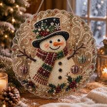 1PC-New Christmas 5D Acrylic Pearl Diamond Painting Pendant, Christmas Atmosphere Decoration, Holiday Gift, Christmas Gift, - Multicolor - View 5