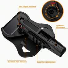 1pc Ambidextrous Holster Multi-Functional Tactical Adjustable 9mm/SW40/357 G17 G19 Waist Quick Draw Holster - Sand - Khaki - View 4