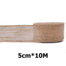 5m/10m/捲 手工黃麻緞帶，粗麻布縫製裝飾蝴蝶結手工藝，DIY天然黃麻布，婚禮聖誕禮物裝飾配件 - 彩色 - 查看 25