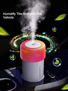 1pc USB Powered Desktop Humidifier, Ultrasonic Mini Air Humidifier With Gradient RGB Color Night Light, Quiet Fine Mist Aromatherapy Diffuser, Suitable For Bedroom, Gaming Desk, Office, Home - Multicolor - View 3