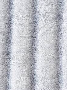 1pc Striped Print Faux Rabbit Fur Blanket, Soft Comfortable Warm Blanket For Home Decor, Suitable For Bed, Sofa, Office, Room Decoration, Dorm, Machine Washable - Blue and White - View 11
