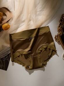 4pcs Luxury Satin Seamless Briefs For Women, Mid-Rise, Skin-Friendly Crotch, Sexy, Silky, Stretchy - Multicolor - View 6
