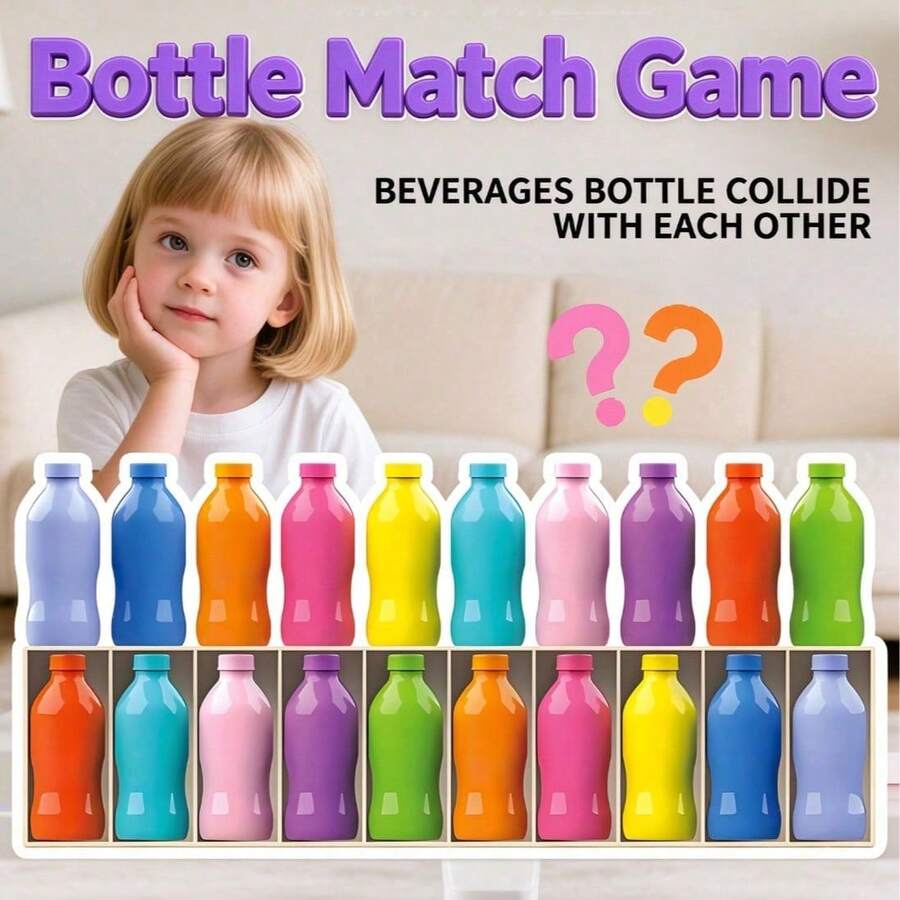 somoving 20pcs Beverage Bottle Memory Matching Game, Fun Color Guessing ...