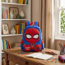 1pc Back To School Holiday Travel Disney Marvel Spider-Man Cartoon Large Capacity Backpack, Personalized Anime Style Lightweight Ergonomic Daily Commute School Bag - Multicolor - View 3
