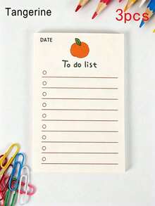 Cute Fruit Daily Planner To-Do List, Notebook Paper Stationery - Multicolor - View 28