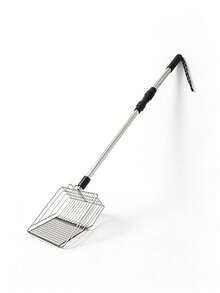 1pc Stainless Steel Mesh Cat Litter Scoop With Extendable Detachable Handle, Adjustable Length Kitty Litter Shovel, Easy Clean Pet Waste Removal Tool For Indoor Cats - Multicolor - View 10