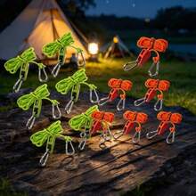 2/1pc 157.48 Inch Tensioning Fixed Rope, Anti-Slip Wheel Rope, Outdoor Tent Hook Canopy Tie Rope, Suitable For Indoor, Backyard, Balcony, Single-Hand Adjustment, Quick Adjustment, Compact Plastic And Metal Structure... - Fixing Rope - View 1