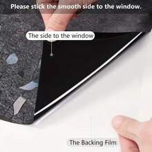 QLOM 1pc Blackout Window Film, Blackout Curtain, Decorative Glass Privacy Shade Curtain, Suitable For Home Rooms, Creating Dark Sleeping Environment - A - View 7