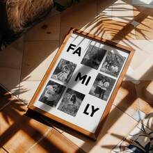 1pc Personalized Family Photo Collage Custom Poster, A Customized Wall Art Gift Featuring 6 Pictures, A Modern Home Decoration Piece Pictures Custom Photo, Suitable For Giving On Birthdays Or Mother's Day, Customizable Things, Optional Frame - Multicolor - View 8