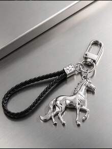1pc Fashionable European & American Style Creative Animal Horse Keychain Bag Pendant Accessory, Suitable For Men & Women Car Key Bag Pendant Decoration And Gift - Multicolor - View 8