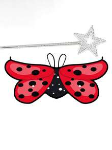 Adult Halloween Animal Costume Cape, Simulated Ladybug, Bee, Butterfly, Dragonfly Wing Design Cape Prop - Multicolor - View 20