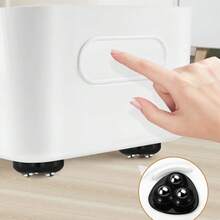 Heavy Duty Mini Caster Wheels With 360° Swivel Base - No Drilling Installation, Quiet Operation, Stainless Steel Bearings - Suitable For Furniture, Cabinets, Storage Boxes, Office, Home, Workshop - - White/Black, Easy Furniture Movement, Compact Design, Smooth Rotation, Home Storage Helper, Swivel Base Can Be Used For Christmas Trees, Electric Carts - A - View 5