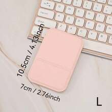 1pc Portable Makeup Mirror, PU Leather Material, Foldable, Travel Mirror, Suitable As A Gift, Travel Essential, Makeup Essential, Easy To Store, Excellent Christmas Gift Choice, Suitable As A Holiday Gift - Pink - View 8